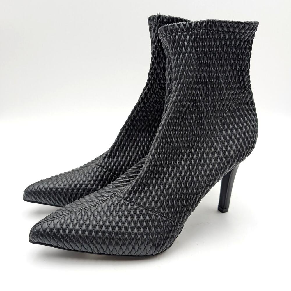 MIA Maegan Stiletto Heel Ankle Bootie Pointed Toe Women's Black Size US9 EU39.5